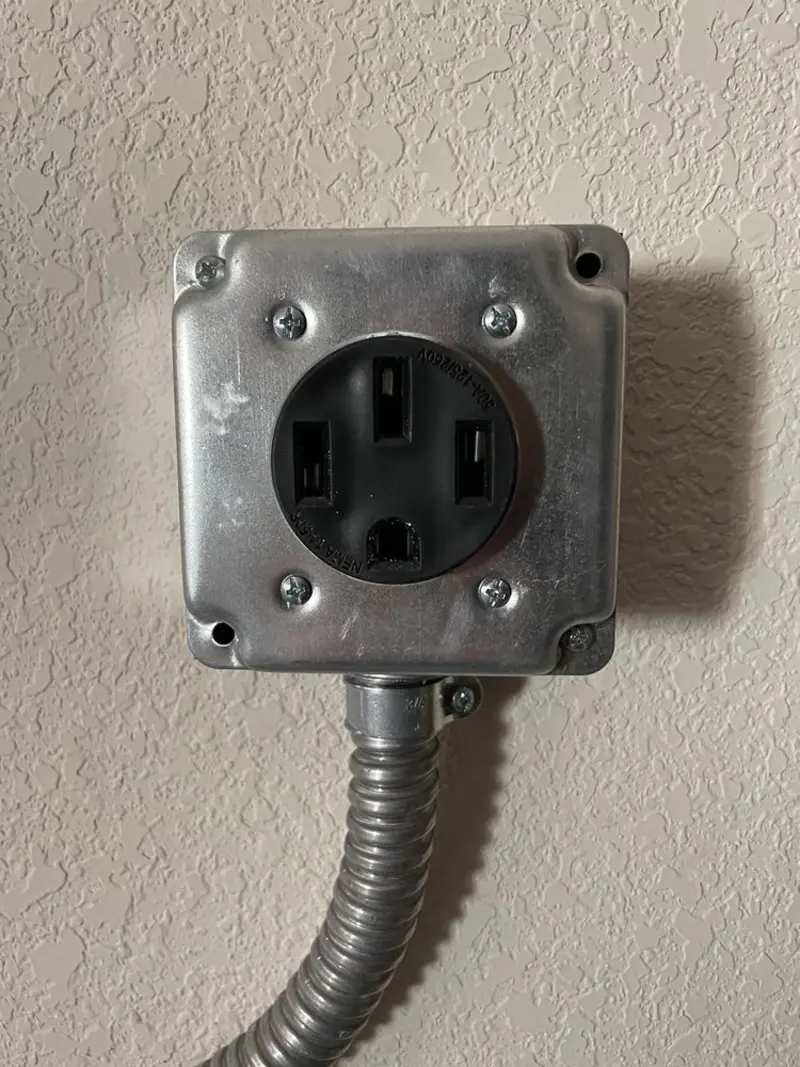NEMA 14-50 outlet installed for Electrical Panel Upgrade in Parkway