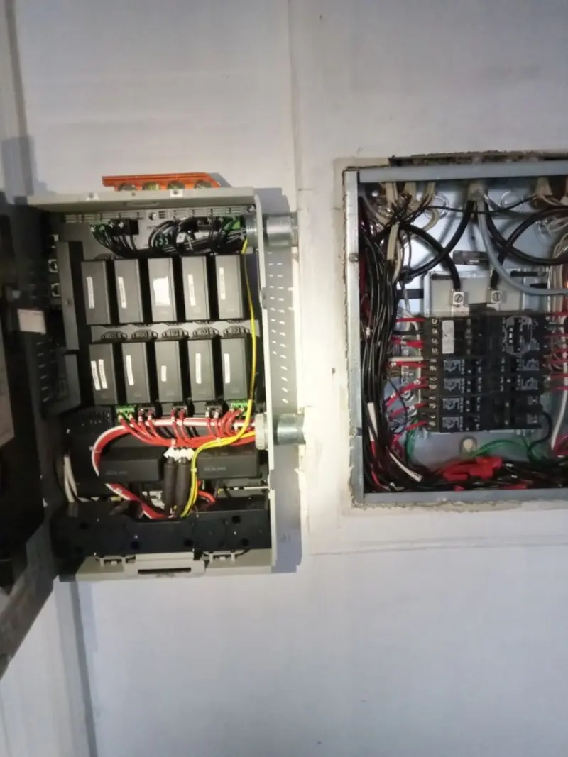 Electrical panel upgrade completed for Security Camera Wiring in Parkway
